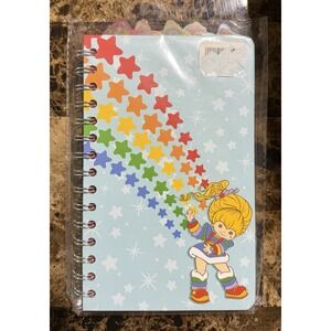 NEW Rainbow Brite 5 Tab Spiral Journal Notebook Silver Buffalo 8"x5"